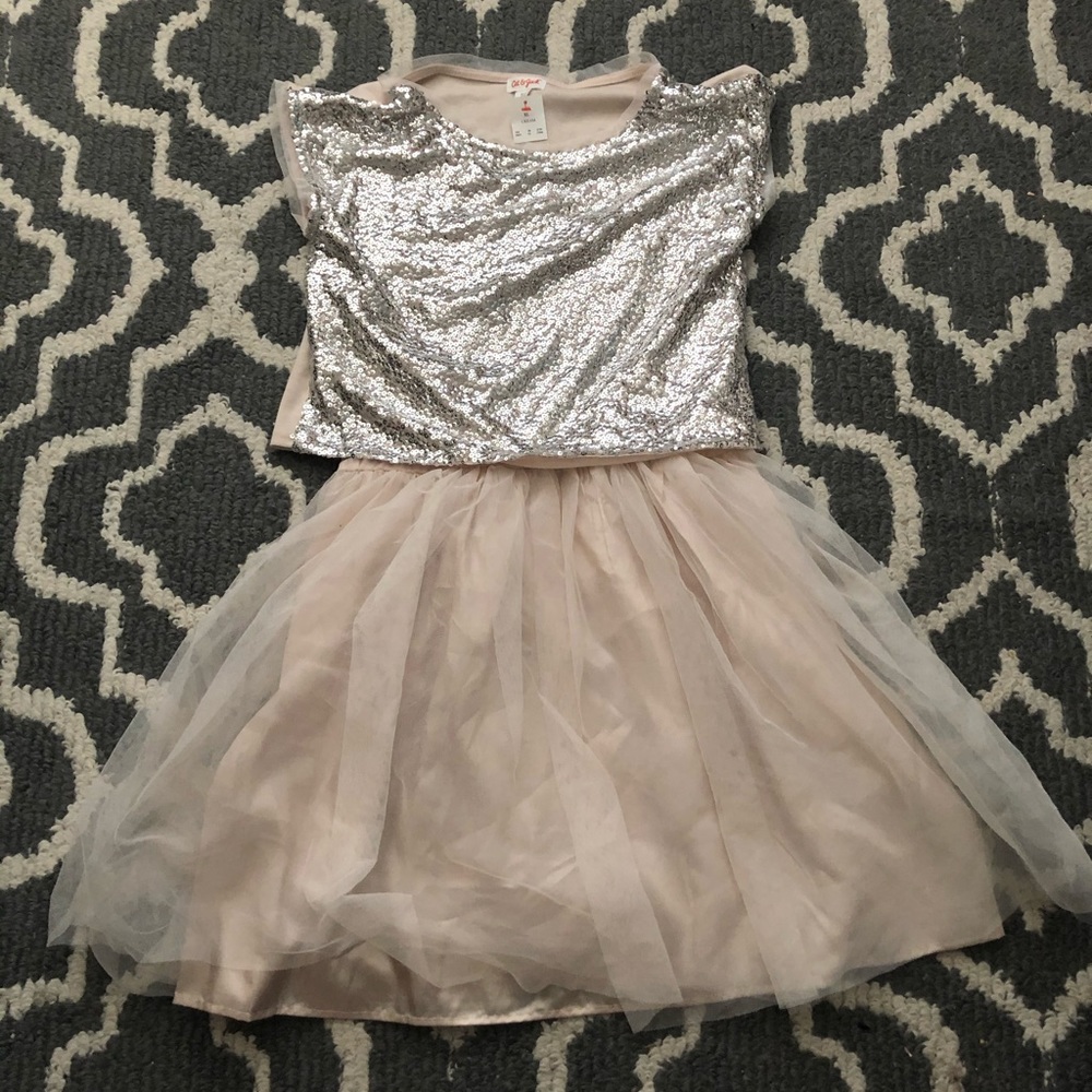 Cream sequin Cat & Jack dress